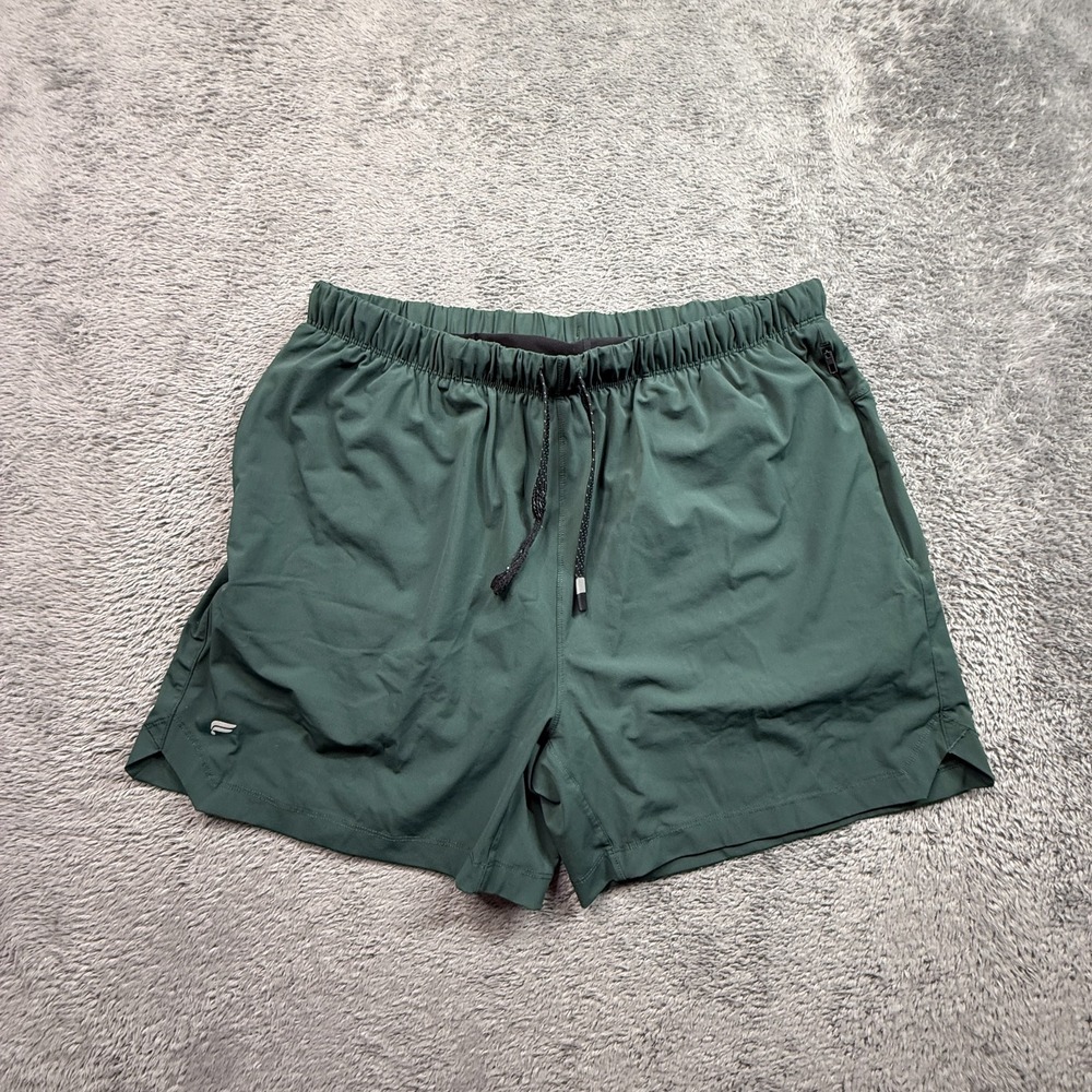 Fabletics the One Shorts Mens L Dark Green Performance Lined Gym Basketball
